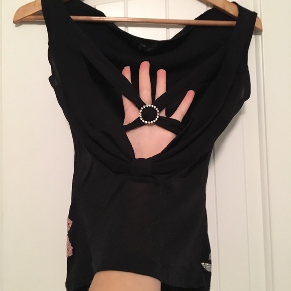 XOXO beaded sparkly top with GORGEOUS sexy back - Picture 2 of 8